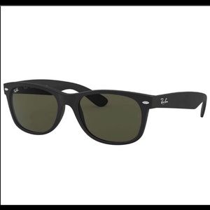 RayBan New Wayfarer Rb2132 Rubber Black Sunglasses
